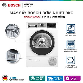 Máy sấy Bosch bơm nhiệt 9kg WQG24570SG - Series 6 - Hàng chính hãng
