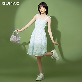 Đầm nữ 2 dây nhún thun GUMAC DB1185