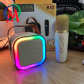 Loa Karaoke Mini EHOONA K12 tặng kèm micro không dây âm thanh hay, thích hợp cho không giản nhỏ, du lịch, picnic