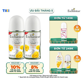 Combo 2 Lăn khử mùi trắng da Enchanteur Charming 50ml Chai