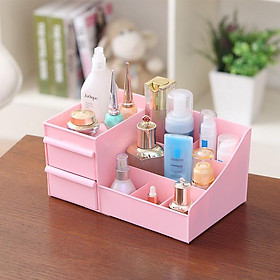 Mua Kệ Đựng Mỹ Phẩm - Hộp Đựng Đồ Trang Điểm  Make up Bằng Nhựa 3 Tầng 2 Ngăn Cao Cấp