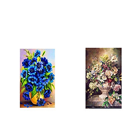 2 Sets 5D DIY Diamond Painting Pictures  Mosaic