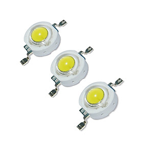 Bộ 3 Led Công Suất Siêu Sáng 3W Sáng Trắng ( Tặng Đế Tản Nhiệt - Chưa Hàn )