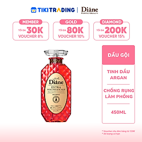 Dầu gội hỗ trợ mọc tóc và làm phồng tóc Moist Diane Extra Volume & Scalp (Dùng cho tóc dễ gãy rụng, tóc xẹp, mỏng thưa, có gàu) 450ml