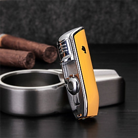 Mua Hộp Quẹt Bật Lửa Khò 3 Tia Hút XÌ Gà COB-528  Kèm Đục Xì Gà Tiện Lợi