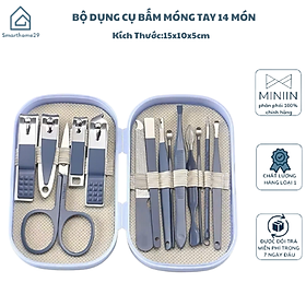 Bộ Dụng Cụ Bấm Móng Tay 14 Chi Tiết – Cắt Bấm, Dũa Móng, Chăm Sóc Móng - HÀNG CHÍNH HÃNG MINIIN