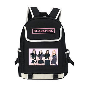 Balo nữ TROY phối nắp viền trắng họa tiết nhóm nhạc kpop blackpink born pink world tour