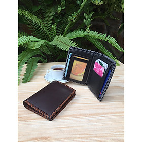 Bóp ví da nam dáng đứng handmade  SEAGLE SVA204