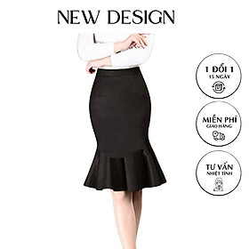 Chân Váy Công Sở Nữ  New Design Thiết Kế Dáng Váy Đuôi Cá Dài,  Phom Chuẩn Ôm Body Gợi Cảm, Vải Tốt co Giãn, Màu Đen MS 009