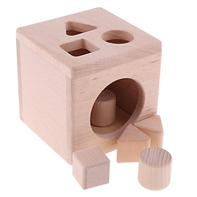 Wooden Shape Sorter   Educational Toy Solid Wood Geometric