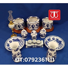 Mua BỘ BÁT HƯƠNG VẼ RỒNG ĐẾ GỖ HƯƠNG ĐK BÁT 14 16 18 20CM