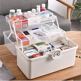 Mua Hộp đựng thuốc y tế 3 tầng - đựng chia thuốc gia đình ( Hộp đựng cứu thương phân loại thuốc tiện lợi )