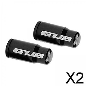 2x2x Alloy Valve Cap Tire Presta Schrader Dust Cover Nozzle Caps FV Black