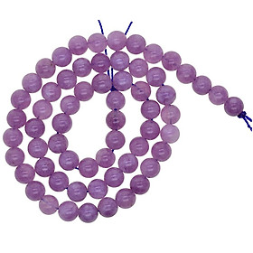 15 Inch Strand, Natural Light Purple Jade Beads Lavender Color Jade 6mm 8mm 10mm Smooth Polished Round for Jewelry Making