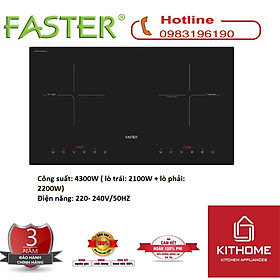 Bếp Điện Từ Kết Hợp Faster FS 782HI - Hàng Chính Hãng