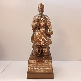 Mua TƯỢNG TRẦN HƯNG ĐẠO ĐỒNG ĐỎ KHẢM TAM KHÍ CAO CẤP CAO 50CM