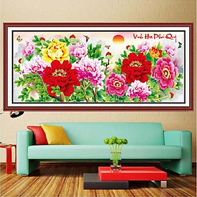 Mua Tranh đính đá Hoa Mẫu Đơn Lg1607 (150x70) chưa đính