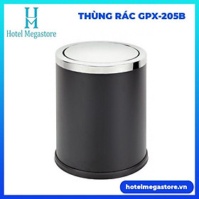 Mua Thùng rác inox trang trí GPX-205B 8 Lít (Đen)