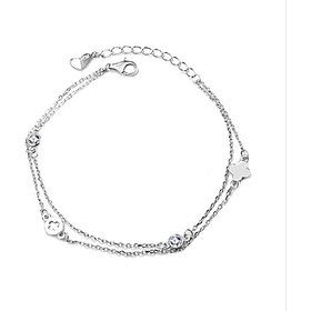 Lắc tay bạc đẹp, Vòng tay Bạc Nữ 925 cỏ bốn lá may mắn