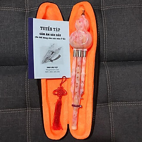 Mua Sáo bầu giả ngọc đủ các màu - Trắng hồng 1 bè Bb (có phụ kiện)