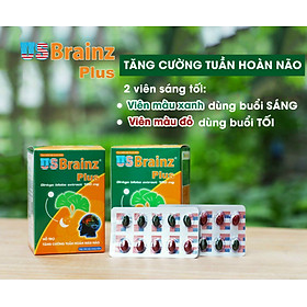 Bổ não -US Brain Plus  tăng cường tuần hoàn máu não, giảm đau đầu chóng mặt, rối loạn tiền đình, hỗ trợ mất ngủ