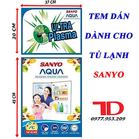 Tem dán dành cho tủ lạnh SANYO