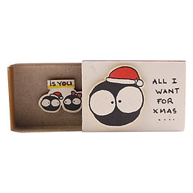Thiệp Giáng Sinh Hộp Diêm - All I Want For Xmas Is You Bom Bom CM020
