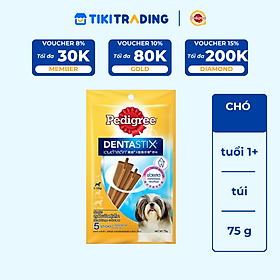 Bánh Xương Chăm Sóc Răng Pedigree Dentastix Small Dogs 75g Dành Cho Chó Nhỏ và Chó Trưởng Thành trên 1 tuổi