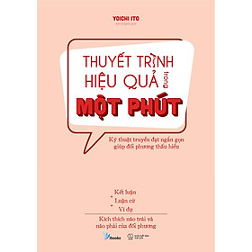 Sách -  Thuyết Trình Hiệu Quả Trong Một Phút – Kỹ Thuật Truyền Đạt Ngắn Gọn Giúp Đối Phương Thấu Hiểu  (tặng kèm bookmark)