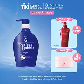 Sữa tắm dưỡng ẩm hương hoa tươi mát Senka Perfect Bubble for Body Floral Plus 500ml
