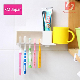Giá để bàn chải kem đánh răng dính tường KM 1002 hàng Nhật
