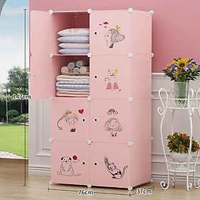 Mua TỦ QUẦN ÁO - TỦ NHỰA QUẦN ÁO LẮP GHÉP 8 Ô SÂU 47cm. Tặng 1 treo đồ