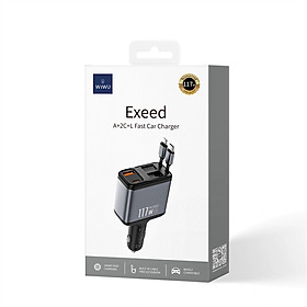 Bộ Sạc Điện Thoại Trên Ô Tô Wi WU WiWU Exeed 200W QC+PD Wi-QC026 - Hàng Chính Hãng