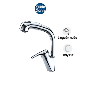 Mua Vòi rửa chén Malloca K140 có dây rút - Hai nguồn nước