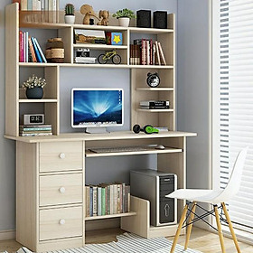 Mua Bàn làm việc kèm kệ sách ( 153x110x45cm) Giao màu ngẫu nhiên