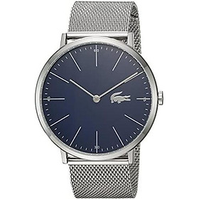 Lacoste Men's Moon Quartz Watch with Stainless-Steel Strap, Silver, 20 (Model: 2010900)