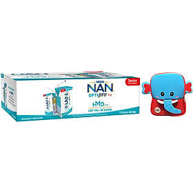 Thùng 36 hộp Nestlé NAN OPTIPRO Kid Hộp pha sẵn 115ml (36x115ml) + Tặng Balo con voi