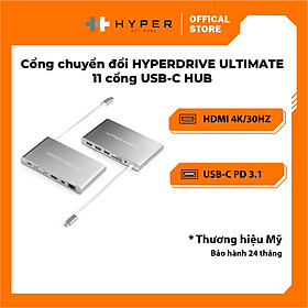 Cổng Chuyển HYPERDRIVE ULTIMATE USB-C HUB FOR MACBOOK, SURFACE, PC, USB-C DEVICES - HÀNG CHÍNH HÃNG