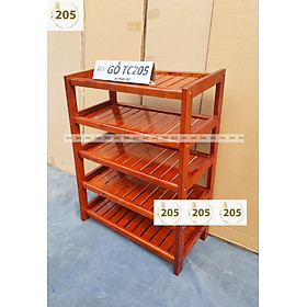 Mua KỆ DÉP 5 TẦNG DÀI 60CM GỖ CAO SU - MÀU TỰ NHIÊN - hàng chính hãng - TRẦN CHÂU 205TC +84.979681087 - Flat sandals 60cm long sleeves rubber wood-natural color-authentic-TRANCHAU 205Tc + 84.979681087