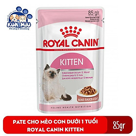 Thức ăn Pate cho mèo con tập ăn Royal Canin Kitten gói 85g