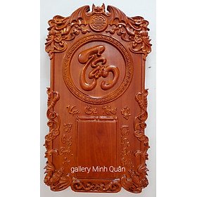 Mua Đốc lịch gỗ hương liền tấm  chữ Tâm -TG168