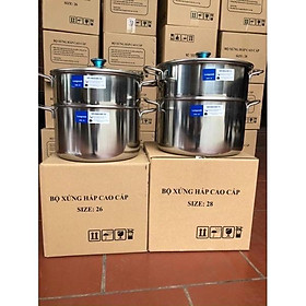 Mua Nồi hấp 2 tầng  nồi luộc gà  hấp đồ  size 28cm dày bền