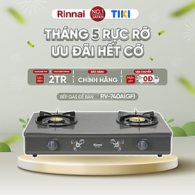 Mua Bếp gas dương Rinnai RV-740A(GF) mặt bếp men và kiềng bếp men - Hàng chính hãng