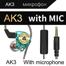 Tai nghe tai nghe QK3 đầy màu sắc AK3 Tai nghe âm nhạc âm thanh âm thanh âm thanh âm thanh âm thanh âm thanh âm thanh âm thanh nổi với hộp Fone de ouvido