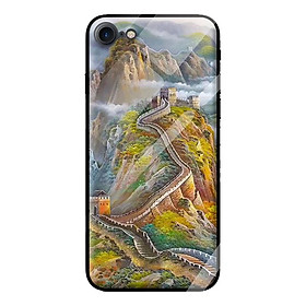 Ốp kính cường lực cho iPhone 7 mẫu cảnh núi 3 - Hàng chính hãng