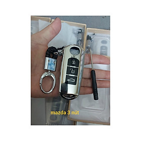 Ốp chìa khóa, bọc khóa tráng gương xe Mazda 2, mazda 3, mazda6, CX8, CX5, CX3, CX30 kèm móc treo