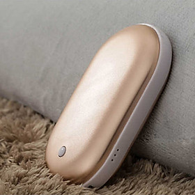 5200mAh USB Rechargeable 2 in 1 Electric Hand Warmer Mini Pebbles Pocket Power Bank