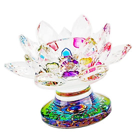 Crystal Glass Lotus Flower Tea Light Candle Holder Gift