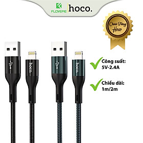 Mua Cáp Sạc Hoco X2 MAX Dây Dù Chông Đứt Dành Cho IP - (MÀU SẮC NGẪU NHIÊN)  Đầu Cắm Dẹt Tiêu Chuẩn UK  Dòng Điện 5V-2.4A - Hàng Chính Hãng