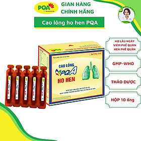 Cao Lỏng Ho Hen PQA Hỗ Trợ Giải Cảm Hàn, Ấm Phổi, Tiêu Đờm Và Thông Thoát Đường Thở Hộp 10 Ống